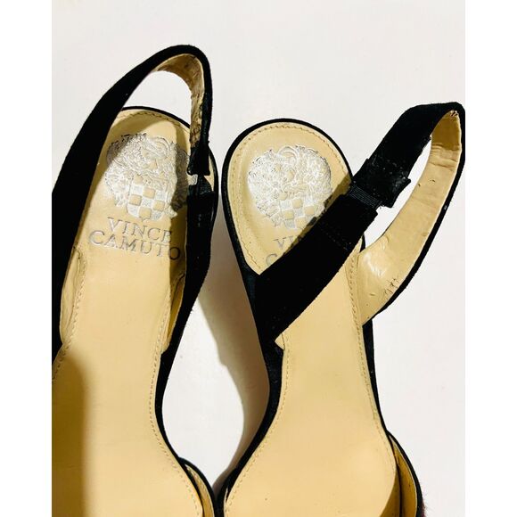 Vince Camuto Kolissa heel slingback pumps shoes animal calf hair red women 9.5 - Picture 6 of 7